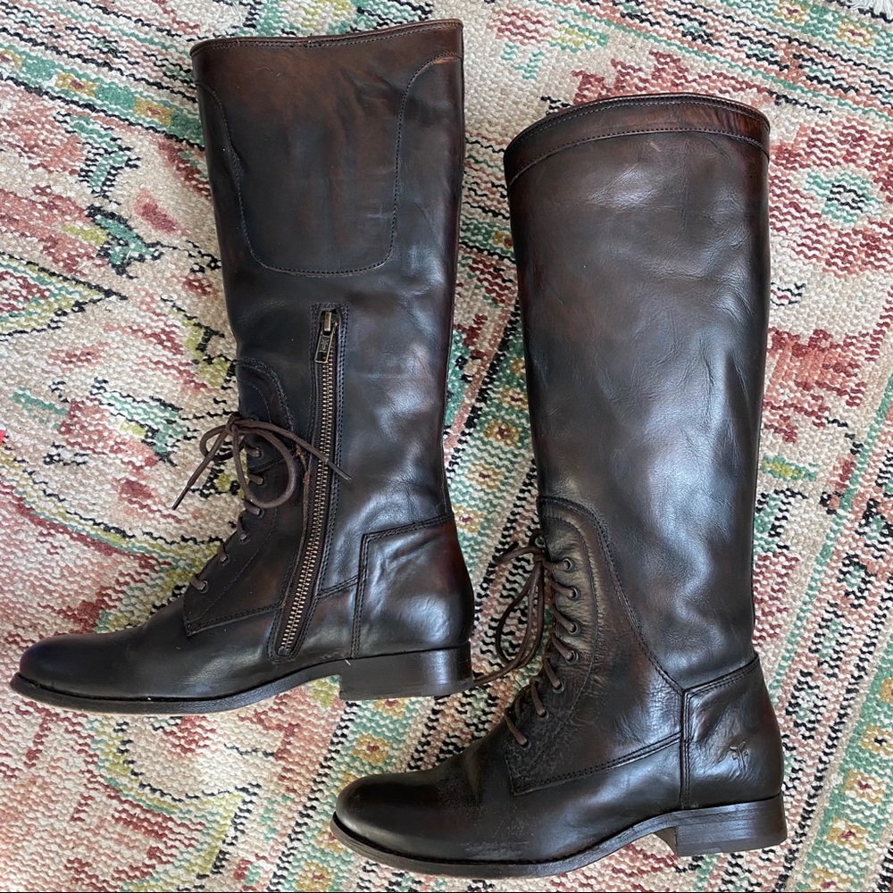 Frye Melissa Lace-up Tall Riding Boot | Size 7